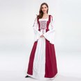 thumbnail image 4 of TopLLC Costumes d'Halloween pour Femmes, Robes d'Automne pour Femmes 2022 Mode Femmes Automne Patchwork Décontracté Épaules Dénudées Manches Longues Cosplay Robe Bandage Robe Maxi pour l'Halloween, 4 of 9