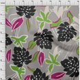 thumbnail image 4 of oneOone Rayon Gray Fabric Abstract Tropical Floral Sewing Material Print Fabric By The Yard 56 Inch Wide, 4 of 4