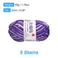 thumbnail image 2 of Unique Bargains Cotton Blend Purple Yarn, 5 Pack, 2 of 8