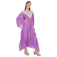 thumbnail image 2 of Moomaya Robe Caftan Imprimée Robe Maxi pour Femmes Tenue de Plage Fête Kimono Couvre-Maillot Caftan, 2 of 6