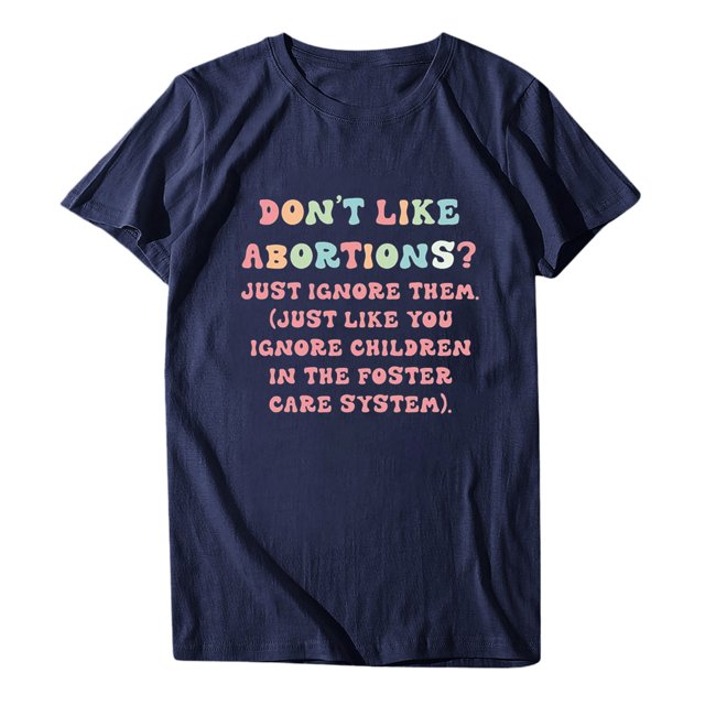 Pompotops Chemise à Manches Courtes à Manches Courtes à Imprimé Lettre pour Femmes