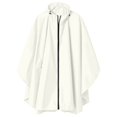 thumbnail image 3 of Clearance! Baberdicy Unisex Solid Color Hooded Zippered Poncho Shawl White, 3 of 6
