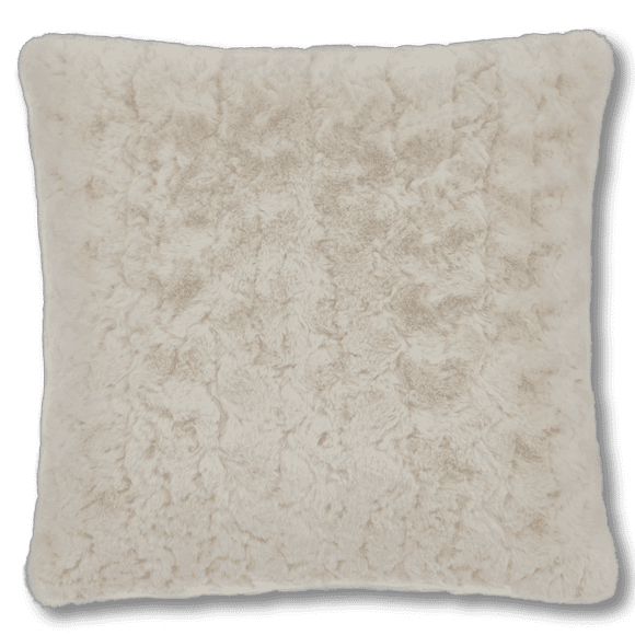 Bouclair Oatmeal Sheep Faux Fur Throw Pillow 20x20 in (51x51 cm)
