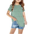 thumbnail image 1 of MeetoTime T-Shirt Graphique à Manches Courtes pour Enfants Tee Décontracté à Col Rond Haut pour Bébés Garçons Filles 3-12 Ans, 1 of 4