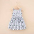 thumbnail image 2 of Yanlir Robe Sans Manches à Col Rond pour Filles Robe d'Été de Plage 6 Mois - 7 Ans Robe Mignonne à Imprimé Graphique pour Tout-Petits pour des Tenues Confortables et Adorables (Bleu#1, 1-2 Ans), 2 of 3