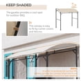 thumbnail image 4 of Outsunny 7' x 5' BBQ Grill Gazebo Tent with Steel Frame Hooks Beige, 4 of 10