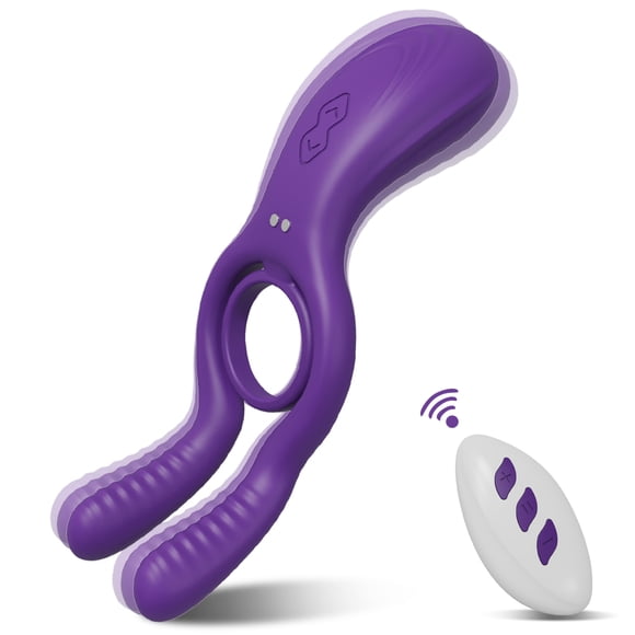XBONP Silicone Vibrating Penis Ring with Remote Control for Men and Couple, Adult Pleasure Ring Sex Toy for Men or Couples