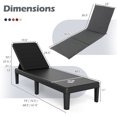 thumbnail image 3 of Costway Patio Lounge Chair Recliner Chair with 3-Position Adjustable Backrest & Cushion Gray, 3 of 8