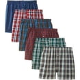 thumbnail image 1 of Men's Checker Plaid Shorts Assorted Cotton Blend Boxers Trunks Underwear, 1 of 8