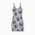 thumbnail image 3 of PatPat Family Matching Leaf Print Tee or Strap Dress Cotton Grey Set, 3 of 6