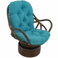 thumbnail image 1 of Blazing Needles Solid Twill Swivel Rocker Chair Cushion, 48" x 24", Aqua Blue, 1 of 5