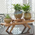thumbnail image 2 of Potted Plant Shelf -Wooden Standing Foldable 2-layered Potted Plant Flower Shelf Storage Rack Garden, 2 of 7