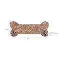 thumbnail image 2 of Wooden Bone Shape With 2 Brass Hooks Natural, 2 of 4