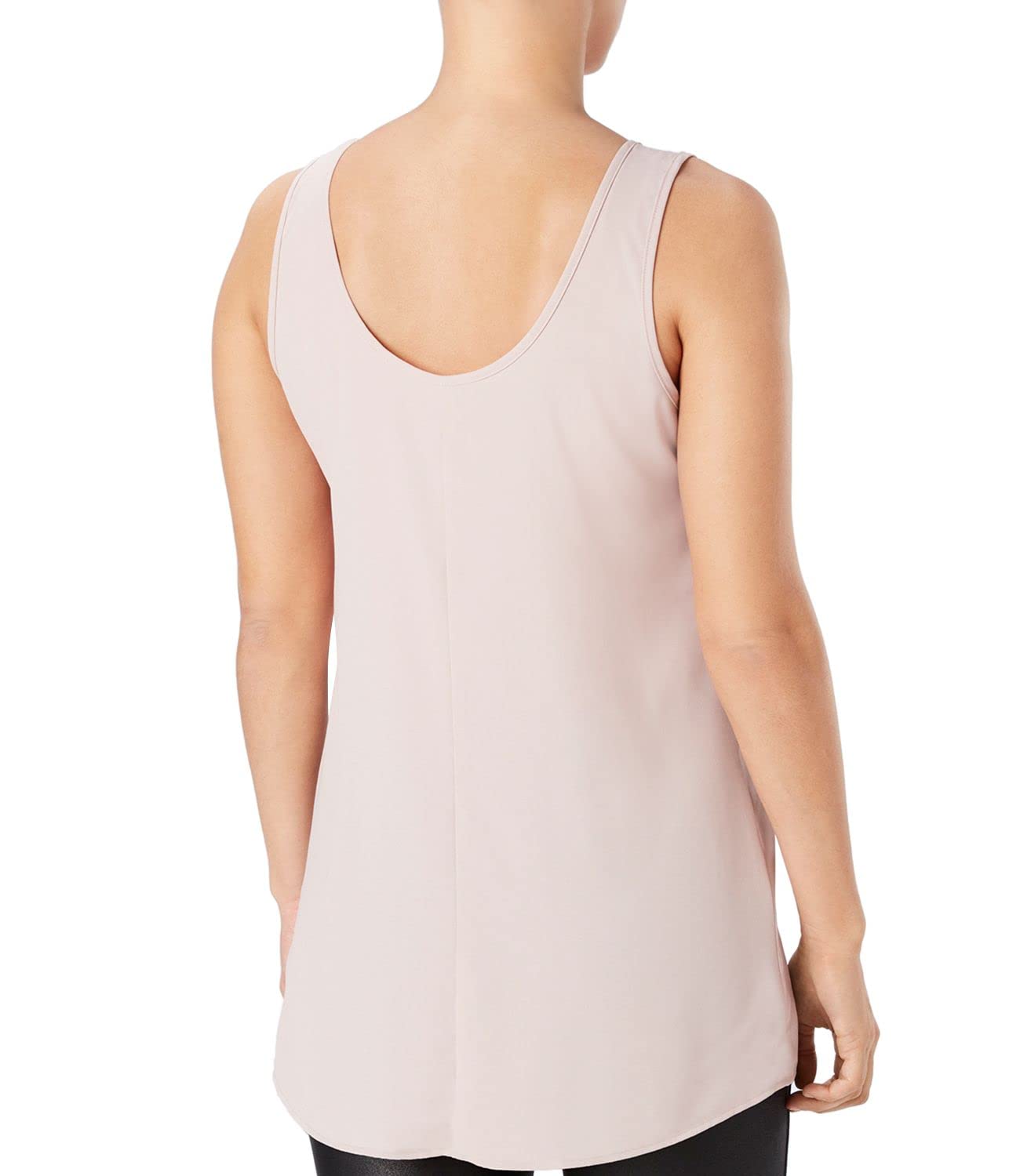 Spanx Women's Tank Top 100% Polyester Chiffon Tank Beige (Small)