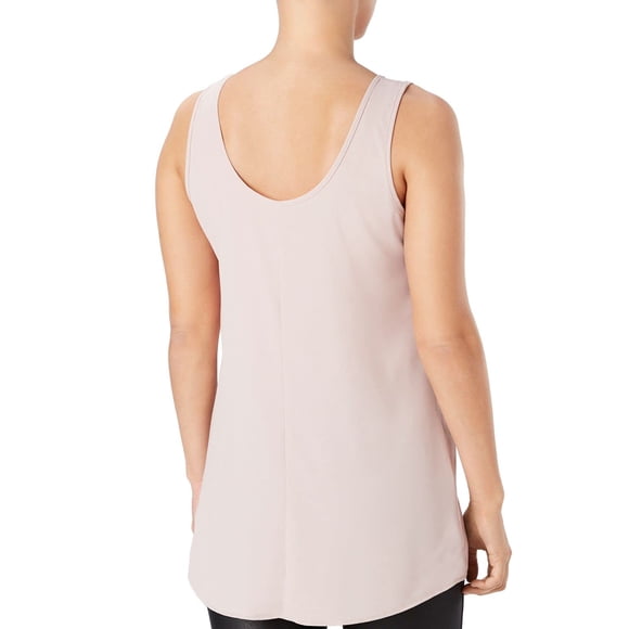 Spanx Women's Tank Top 100% Polyester Chiffon Tank Beige (Small)