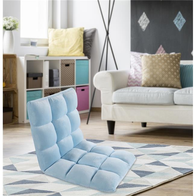 Luxury Bedding FRC2746-US Urban Microfiber Modern Contemporary Armless Quilted Recliner Chair Case - Blue