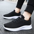 thumbnail image 1 of Mens Lightweight Breathable Knit Running Shoes - Soft EVA Sole, Lace Up, Mesh Inner, Comfy Solid Color Sneakers for Outdoor Jogging, Casual Daily Wear in Spring, Summer, Fall Seasons, 1 of 5