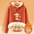 thumbnail image 2 of WEAIXIMIUNG Sweat à Capuche pour Femmes Imprimé Vintage de Noël à Manches Longues, 2 of 4