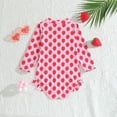 thumbnail image 4 of Kid Girls Rash Guard Swimsuit Striped Ruffle Sun Protection Long Sleeve Bathing Suits for Girls 4-5 Years, 4 of 6