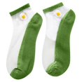 thumbnail image 2 of 5PC Women Casual Cute Little Daisy Mesh Splice Breathable Short Socks, 2 of 4