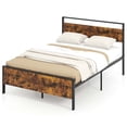 thumbnail image 1 of Costway Lit Double avec Tête et Pied de Lit en Bois, Rangement sous le Lit, 1 of 10