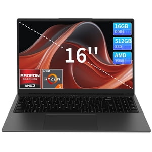 KurieTim T160R 16-Inch Ordinateur portable d'affaires, AMD Ryzen 3500U, 16GB RAM, 512GB SSD, gris
