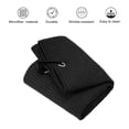thumbnail image 3 of Unique Bargains 16'x16' Golf Towels Tri Fold Waffle Pattern Towels Soft Fiber with D Clip Black 3 Pack, 3 of 6