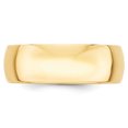 thumbnail image 2 of Bracelet Demi-Rond Léger en Or Jaune 14K 7mm Taille 9.5, 2 of 3