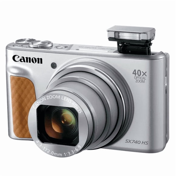 Canon PowerShot SX740 Digital Camera - 40x Optical Zoom & 3 Inch Tilt LCD - 4K VIdeo, Wi-Fi, NFC, Bluetooth Enabled (Silver)