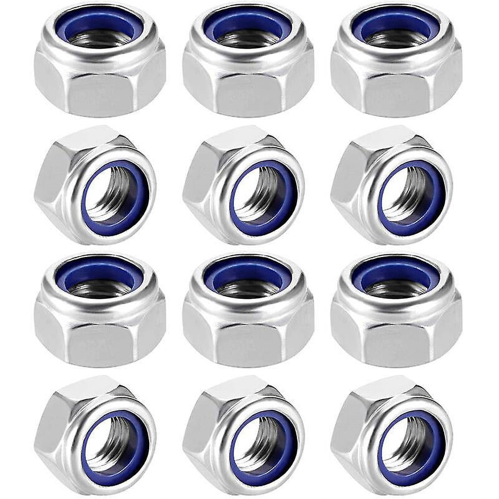 12x Écrous Hexagonaux en Acier Inoxydable pour Machines de Construction