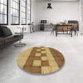 thumbnail image 4 of Ahgly Tapis Rectangulaire Lavable en Machine Intérieur Transitionnel Brun Selle, 7 Pieds x 9 Pieds, 4 of 7