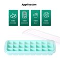 thumbnail image 3 of Silicone Ice Cube Tray Ice Cube Mold Container Frozen Cubes 24 Compartments with Lid for Bars Households Party, 3 of 8