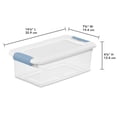 thumbnail image 2 of Sterilite Plastic 6 Quart Storage Box Container with Latching Lid, 24 Pack, 2 of 11