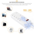 thumbnail image 3 of 8-Outlet Surge Protector Power Strip with 3.28ft Cord 125V/15A/1875W, 3 of 6