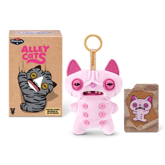 Fuggler Alley Cat Keyring 5 Inch Collectible by ZURU - Ugly Monster Plush Toy for Kids Ages 1+
