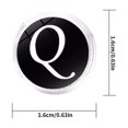 thumbnail image 2 of pitrice 1 Pair Men's Letter Cufflink Wedding Formal Initial Alphabet Stainless Steel Cufflink, Letter Q, 2 of 8
