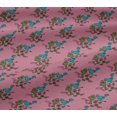 thumbnail image 5 of oneOone Viscose Jersey Fabric Leaves|Bird & Floral Block Printed Craft Fabric BTY 60 Inch Wide, 5 of 5