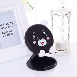 Milisten 2Pcs Support de téléphone pliable de bureau Silicone Black Desk Cell Phone Stand pour le streaming