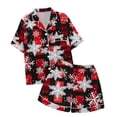 thumbnail image 4 of FAOWME Vêtements d'Intérieur d'Été pour Enfants Garçons Filles T-Shirt à Manches Courtes Imprimé Col Rond Pantalons Courts Pyjamas Ensembles Bébés Blanc 4-5 Ans, 4 of 4