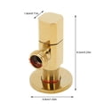thumbnail image 3 of Angle Stop Valve with Washer, Brass Hot/Cold Water Shut Off Faucet Angle Valve Bathroom Toilet Mixer Tap Shower Accessory, 3 of 7