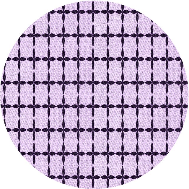 Ahgly Company Machine Washable Indoor Round Transitional Orchid Purple Area Rugs, 7' Round