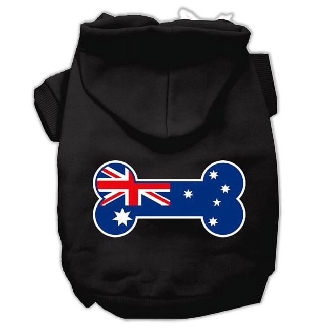 Hoodies en Forme d'Os Drapeau Australien Sérigraphie Noir XXXL(20)