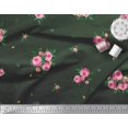 thumbnail image 3 of Soimoi Tissu Poly Georgette Imprimé Feuilles & Roses au Mètre 42 Pouces de Large, 3 of 3