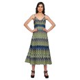 thumbnail image 1 of Moomaya Printed Sleeveless Long Maxi Dress Spaghetti Straps With Lace Trim, 1 of 6