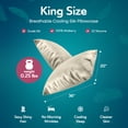 thumbnail image 2 of Sleepgram Regular King Size Breathable Cooling 6A Silk Pillowcase, White, 2 of 8