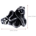 thumbnail image 2 of MasteelfCA Snake Ring Black Gem Ring Titanium Steel Ring Personalized Ring Men Ring Jewelry, 2 of 7