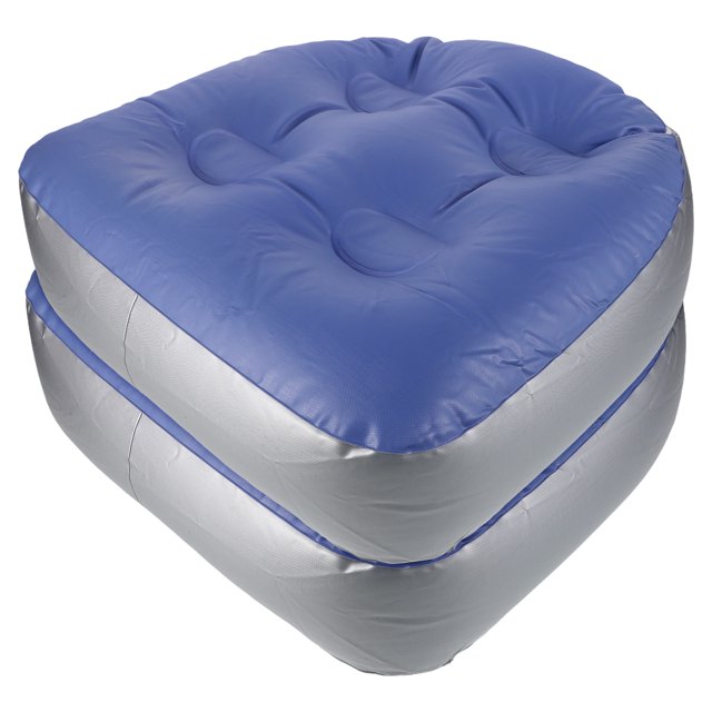 Shisuyan Inflatable Adjustable Inflation Bath Cushion Sky-Blue 2Pcs 16.5x16.1x5.9in