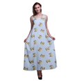 thumbnail image 1 of Bimba Robe Longue Décontractée pour Femme en Rayonne à Bretelles Spaghetti, Maxi Robe d'Été - Très Petit, 1 of 1