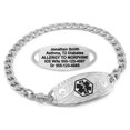 thumbnail image 1 of MedicEngraved Stainless Steel Custom Medical Alert Bracelet - 5mm Curb Link, 1 of 8