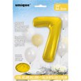 thumbnail image 2 of Unique Industries 34" Gold Number 7 Shaped Foil Balloon, 1 count, 2 of 2
